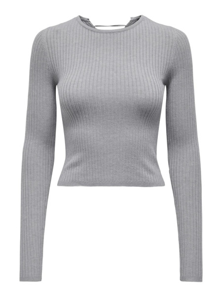 ONLMIE LIFE LS CROP STRING O-NECK KNT