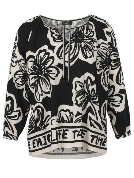 Bluse Rundhals 1/1 Arm Druck