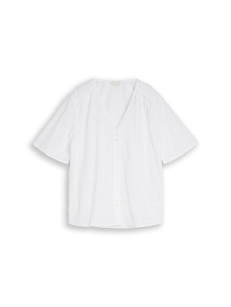 Bluse mit Lochstickerei
