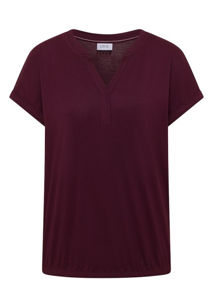 Shirt mit Split Neck im Tunika-Look