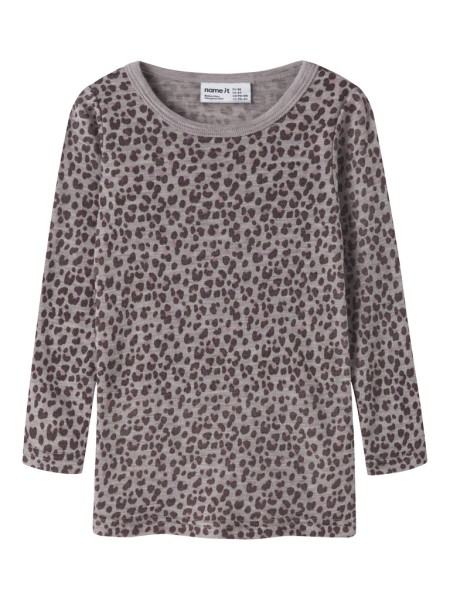 NMFWANG WOOL RIB LS TOP AOP