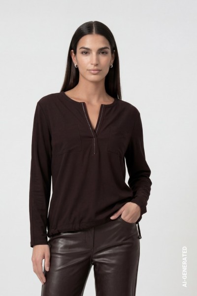 Blusenshirt mit Schmuckdetails