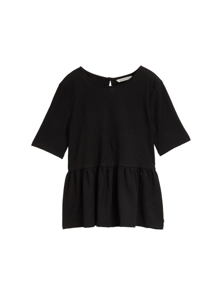Jacquard T-Shirt mit Peplum