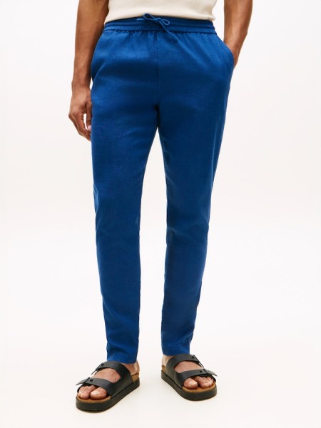 Harlem Tapered Leg Linen Blend Chinos