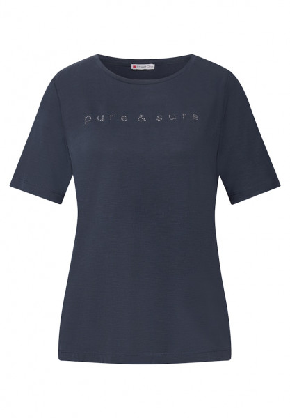 Silk-Look Shirt mit Wording