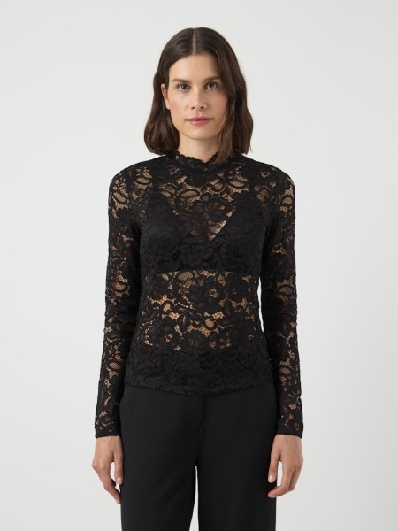 YASLACEY LS LACE TOP S. NOOS