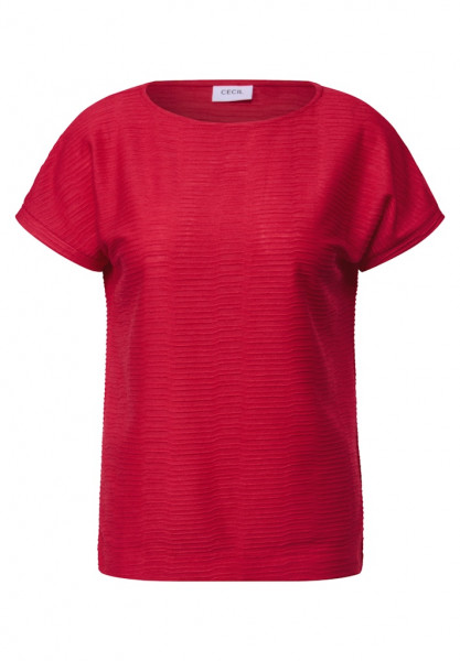 Struktushirt in Unifarbe