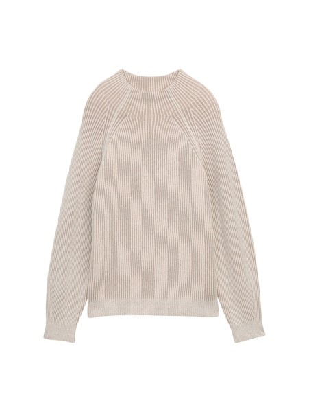 Loose Fit Strickpullover mit Stehkragen