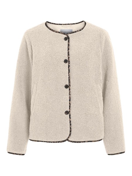 VIADA PRINTED PIPING TEDDY JACKET