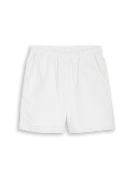 Shorts mit Lochstickerei