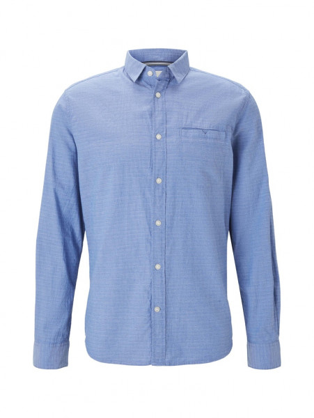 Fein strukturiertes Hemd mit Bio-Baumwolle