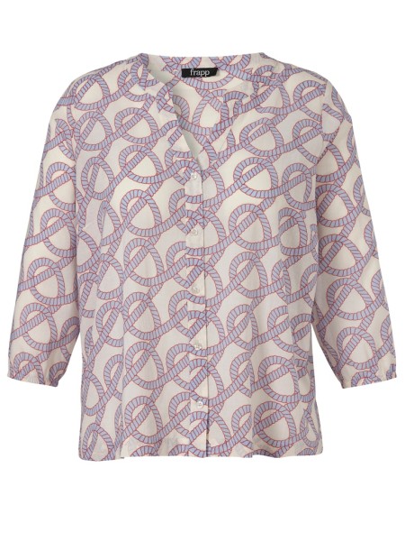 Bluse V-Ausschnitt 3/4 Arm Druck