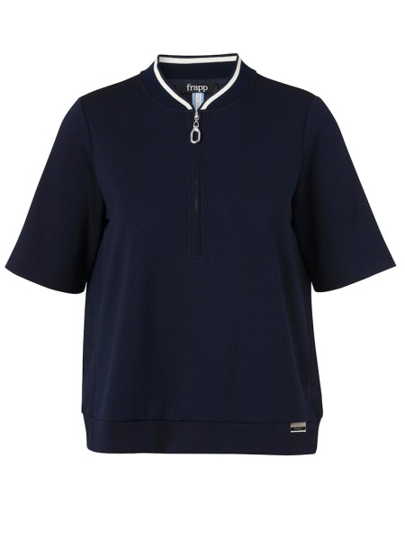 Sweatshirt Rundhals 1/2 Arm Reißverschluß