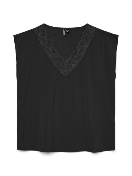 VMSAFA SL V-NECK LACE TOP WVN NOOS