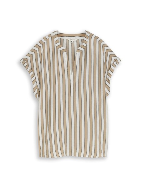 Loose Fit Bluse mit V-Ausschnitt