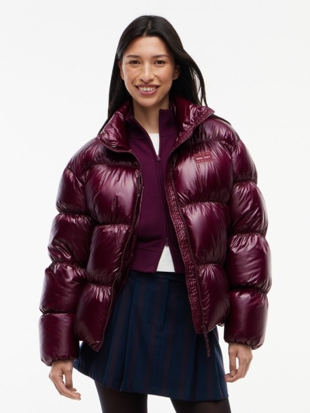 TJW HIGH NECK SHINY PUFFER DOWN