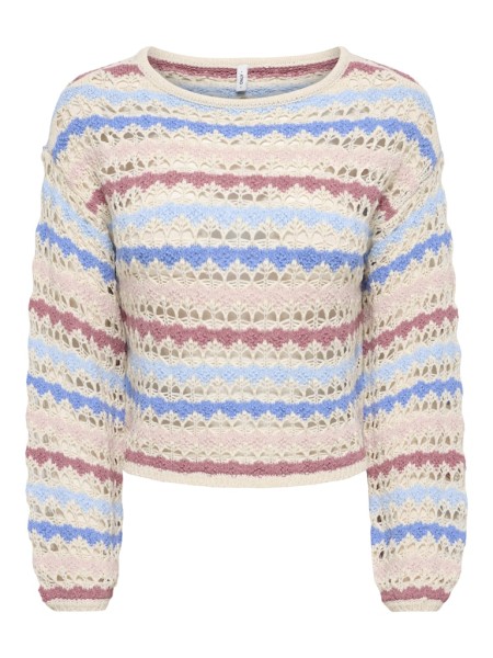 ONLGEENA LS O-NECK PATTERN LOOSE CC KNT