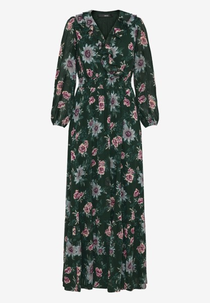 Maxikleid langarm mit Blumen