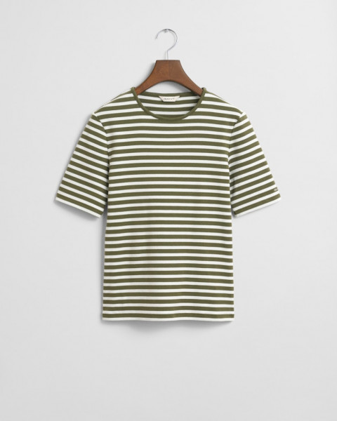 Geripptes T-Shirt mit Streifen