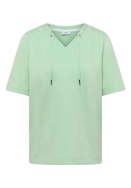 T-Shirt mit V-Neck und Streifen