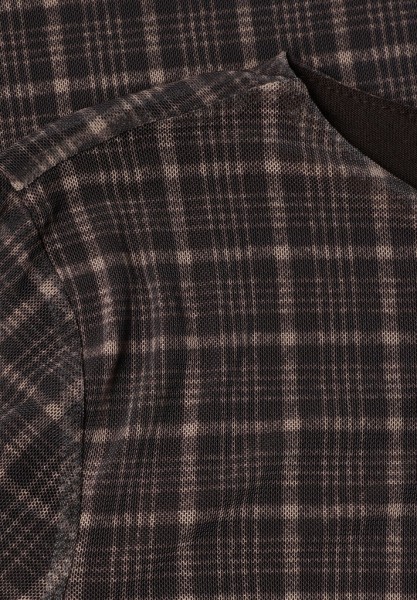 Midikleid aus Mesh mit Karomuster