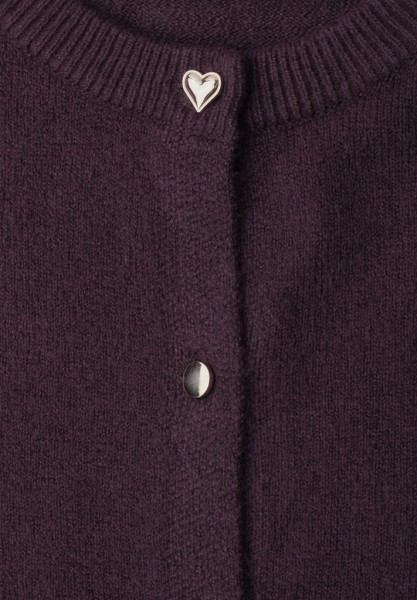 Cardigan mit Rundhals und Knöpfen