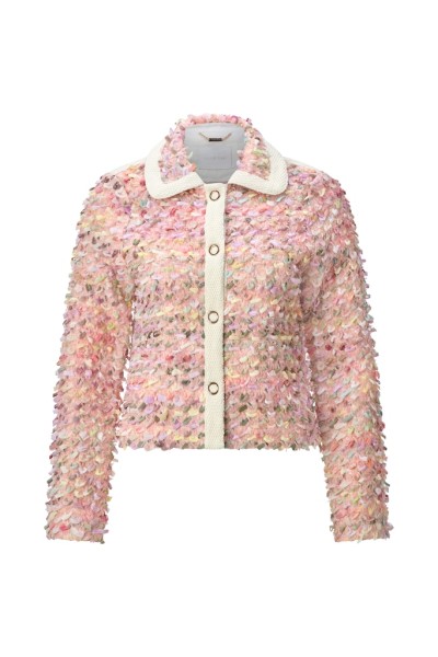 Short multi color loop jacket