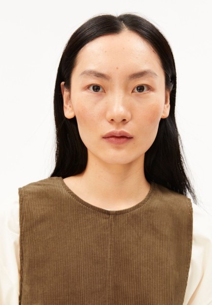 CORDUROY R-NECK MINI DRESS