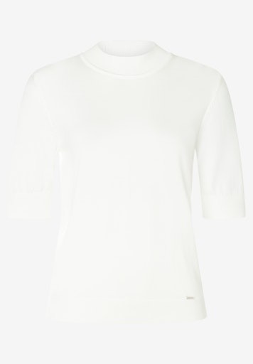 Turtleneck-Pullover mit kurzen Ärmeln