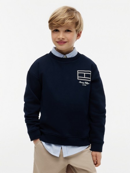 OUTLINE FLAG GRAPHIC SWEATSHIRT