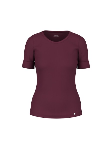 Baumwollstretch-Shirt mit Halbarm