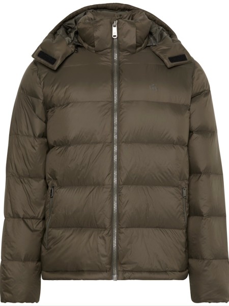 LS NYLON ZIP OFF HOOD DOWN PUFFE