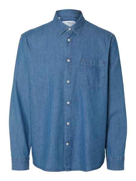 SLHREGCARLO DENIM LS SHIRT NOOS