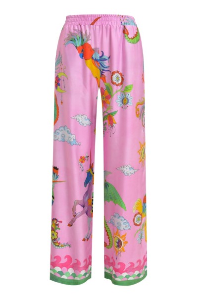 wideleg pants, elastic waist french pockets