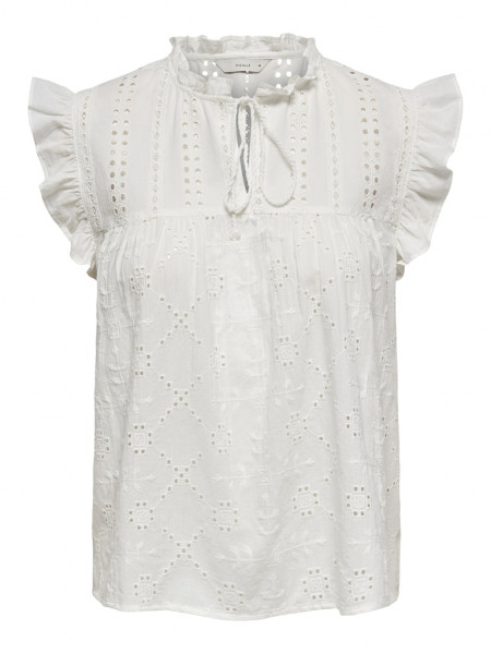 ONLREVA LIFE S/L EMB TOP WVN NOOS