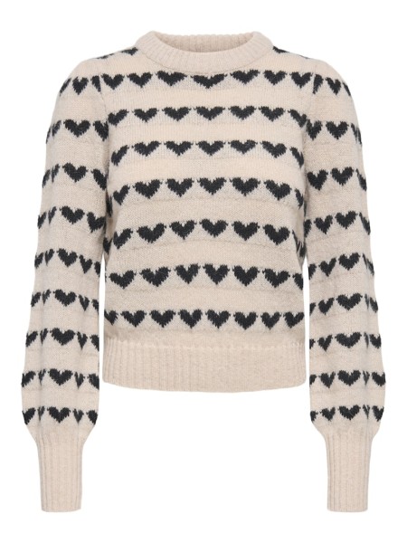 JDYSIGRID LIFE L/S ONECK PUFF PULL KNT