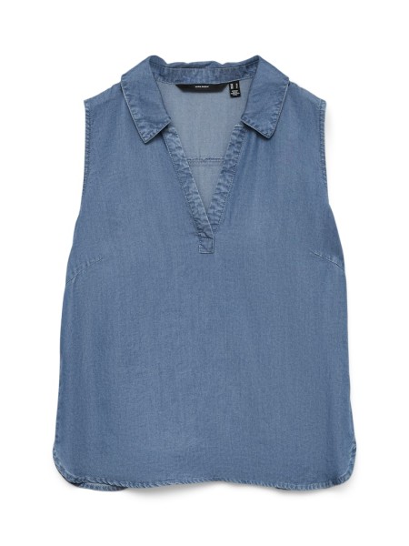 VMHARPER SL COLLAR SHORT TENCEL TOP GA