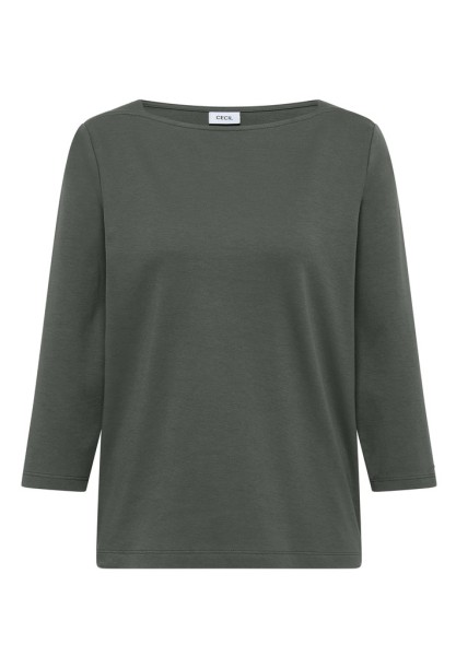 Basic Shirt mit U-Boot-Ausschnitt