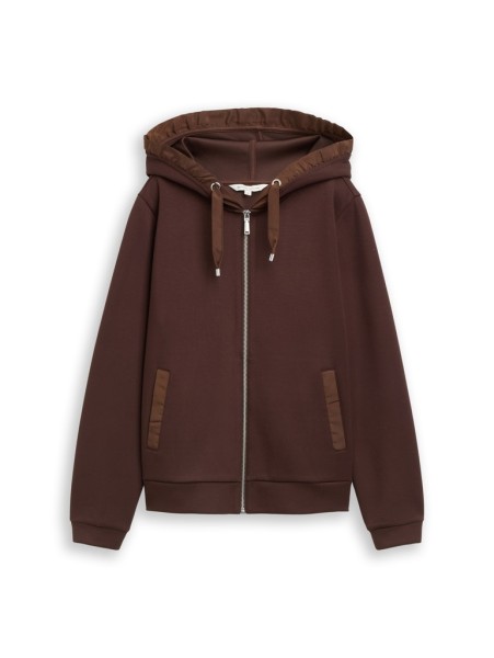 Hoodie Sweatjacke aus Scuba