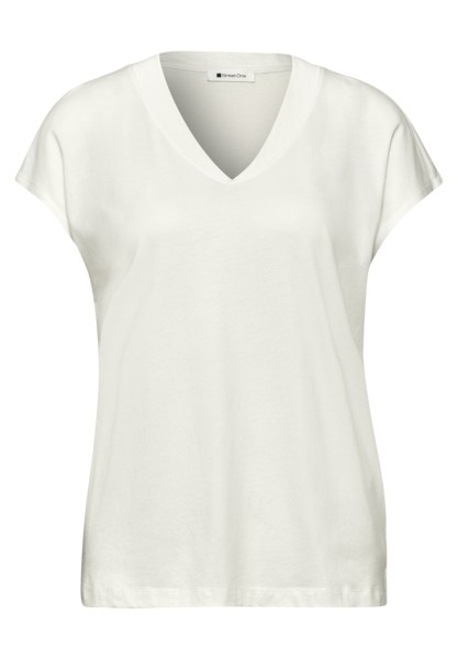 Dropped Shoulder Shirt mit V-Neck