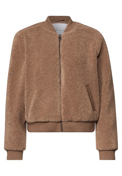 Teddyblouson mit Reißverschluss