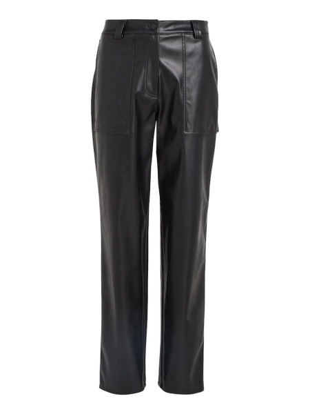 FAUX LEATHER HIGH RISE STRAIGHT