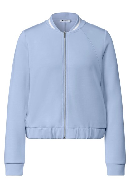 Langarm Jacke im Silk-Look mit Zipper