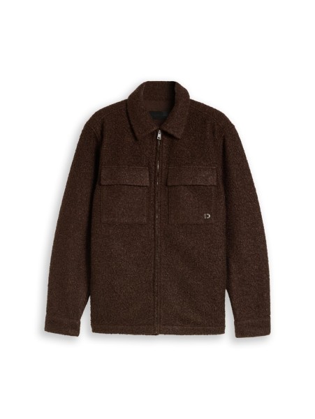 Bouclé Overshirt mit Reißverschluss