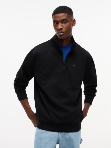TJM REG FLEECE QZ MOCK NECK