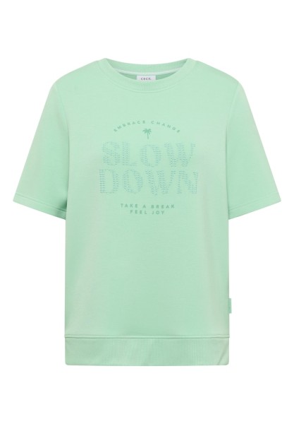 Kurzarm Sweatshirt mit Wording