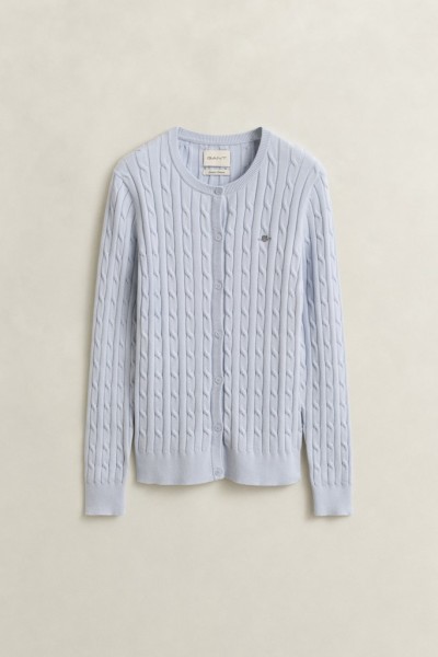 Strickjacke mit Zopfmuster