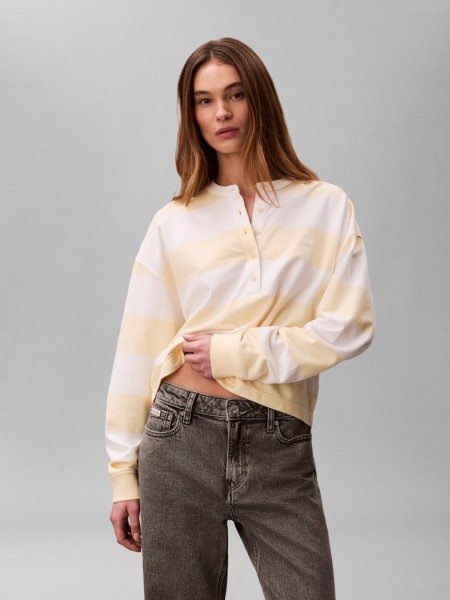 LS VARSITY STRIPED HENLEY TOP