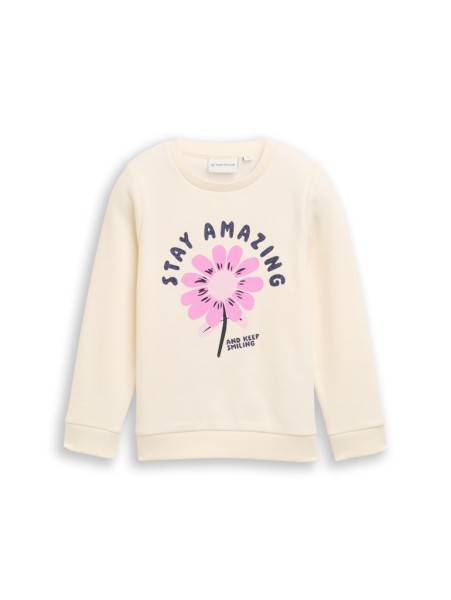 Sweatshirt mit Glitzer-Print