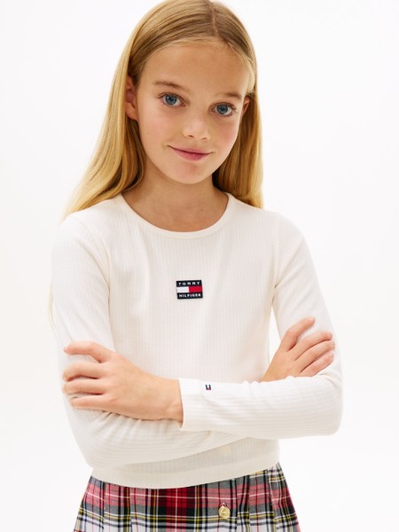 HERITAGE FLAG RIB KNIT TEE LS